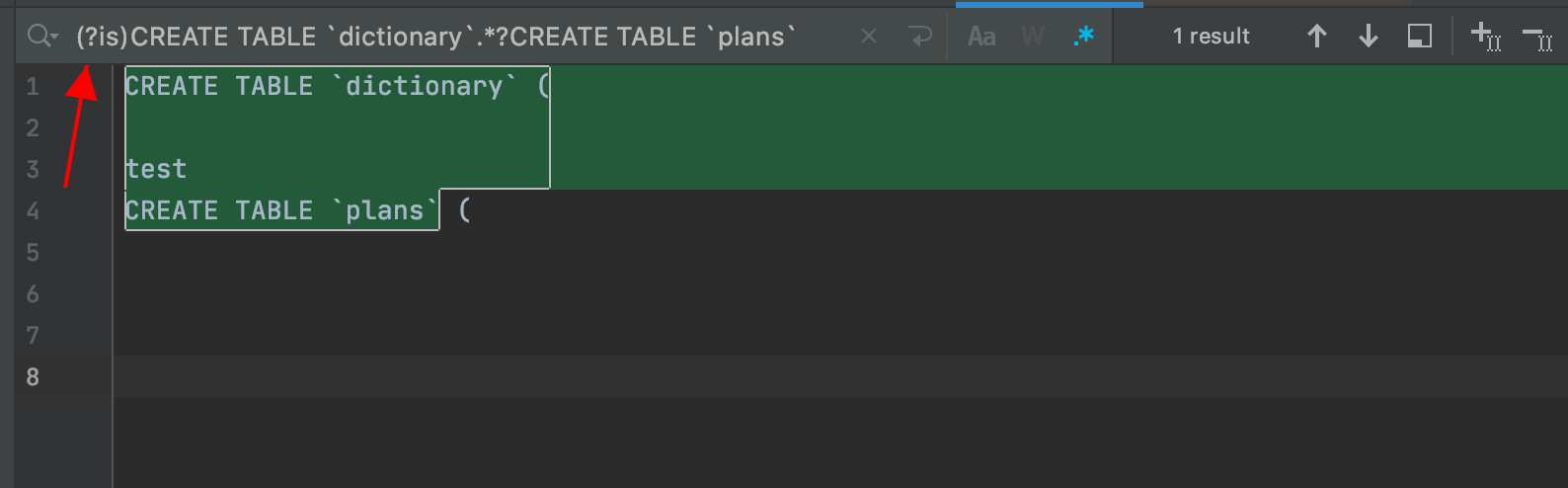 IDEA通过正则跨行搜索