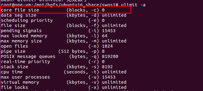 Linux 打开core dump方式