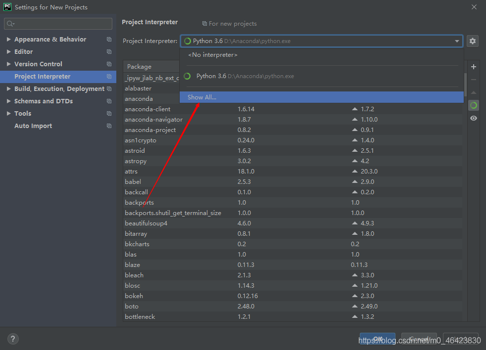 pycharm的project interpreter设置,以及每次启动都要长时间updating indices问题_updating ...