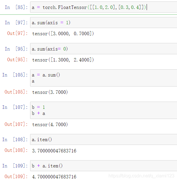 pytorch item sum方法使用_pytorch 求和-CSDN博客