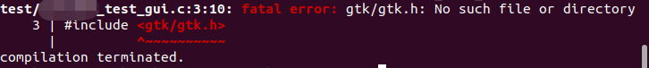 gtk/gtk.h: no such file or directory