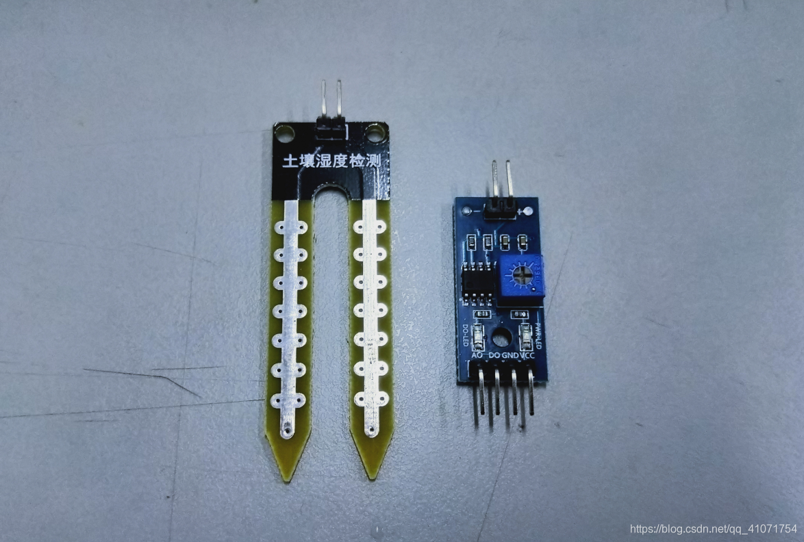 Soil moisture meter detection module