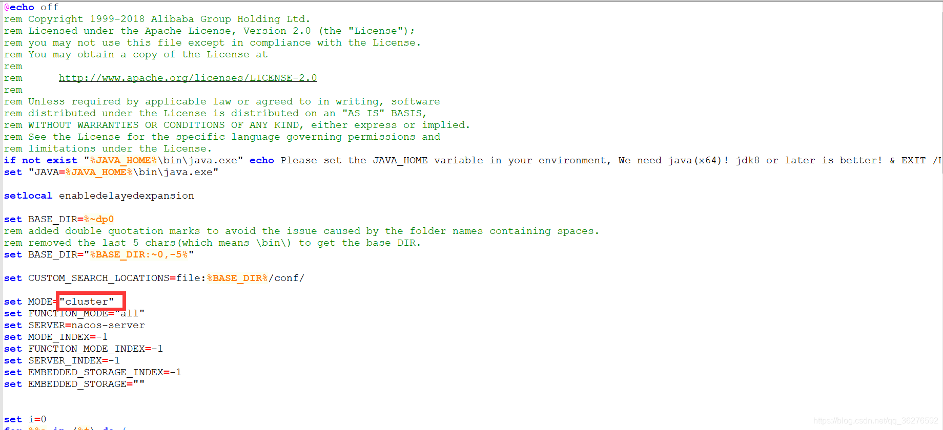 nacos启动报错:java.io.IOException: java.lang.IllegalArgumentException: db ...