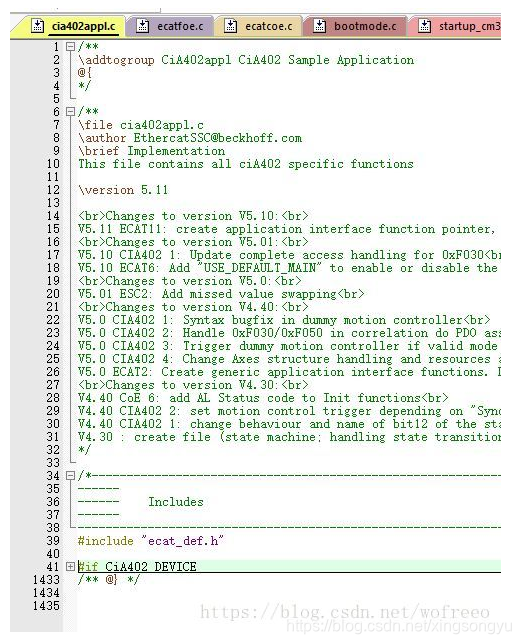 EtherCAT从站协议栈代码笔记之cia402appl.c
