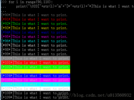 python - 输入输出 之 print输出彩色字体_python print字体-CSDN博客