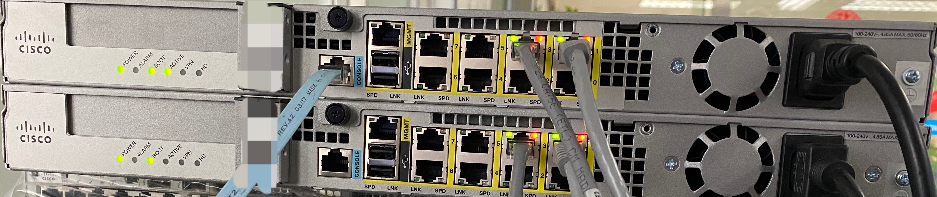 思科防火墙asa5525x双机热备配置