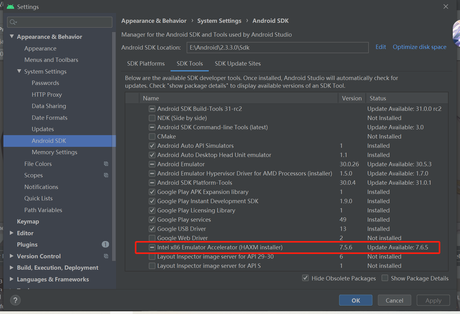 Android Studio启动模拟器提示“HAXM is not installed”的解决办法_emulator haxm is deprecated and not supported