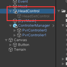 プレハブに HeadControl がある必要があります。ない場合は、例に移動して取得してください。