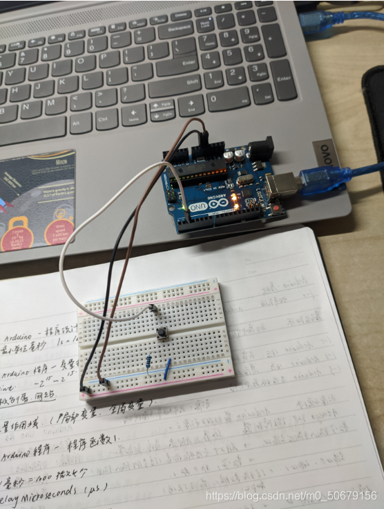 【学习笔记】Arduino uno r3 按键开关控制电路与程序_arduino怎样用自复位开关控制板子通断电,长按3秒通电,长按3秒断电 ...