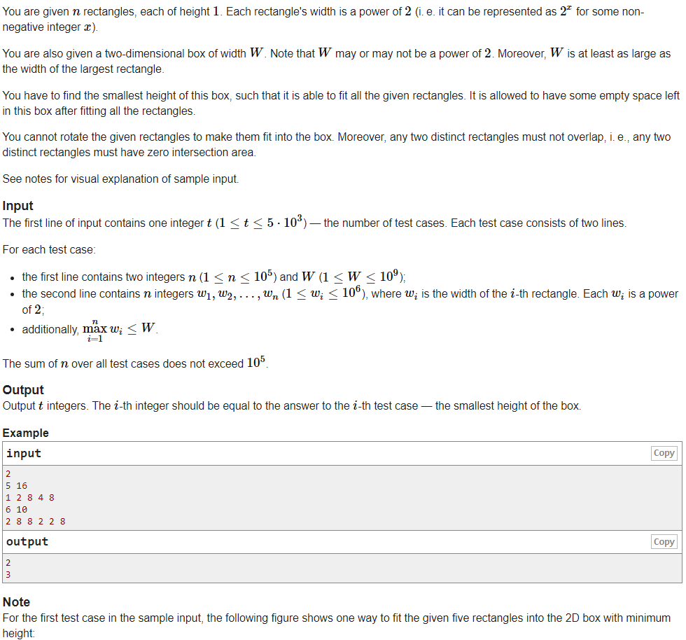 CodeCraft21 and Codeforces Round 711 (Div. 2) B. Box Fitting（枚举）CSDN博客
