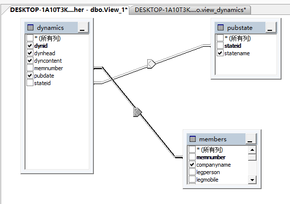 sqlserver制作一个包含三个表的视图