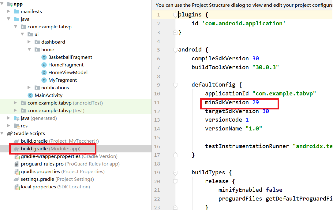 android studio报错：The application‘s minSdkVersion is newer than the