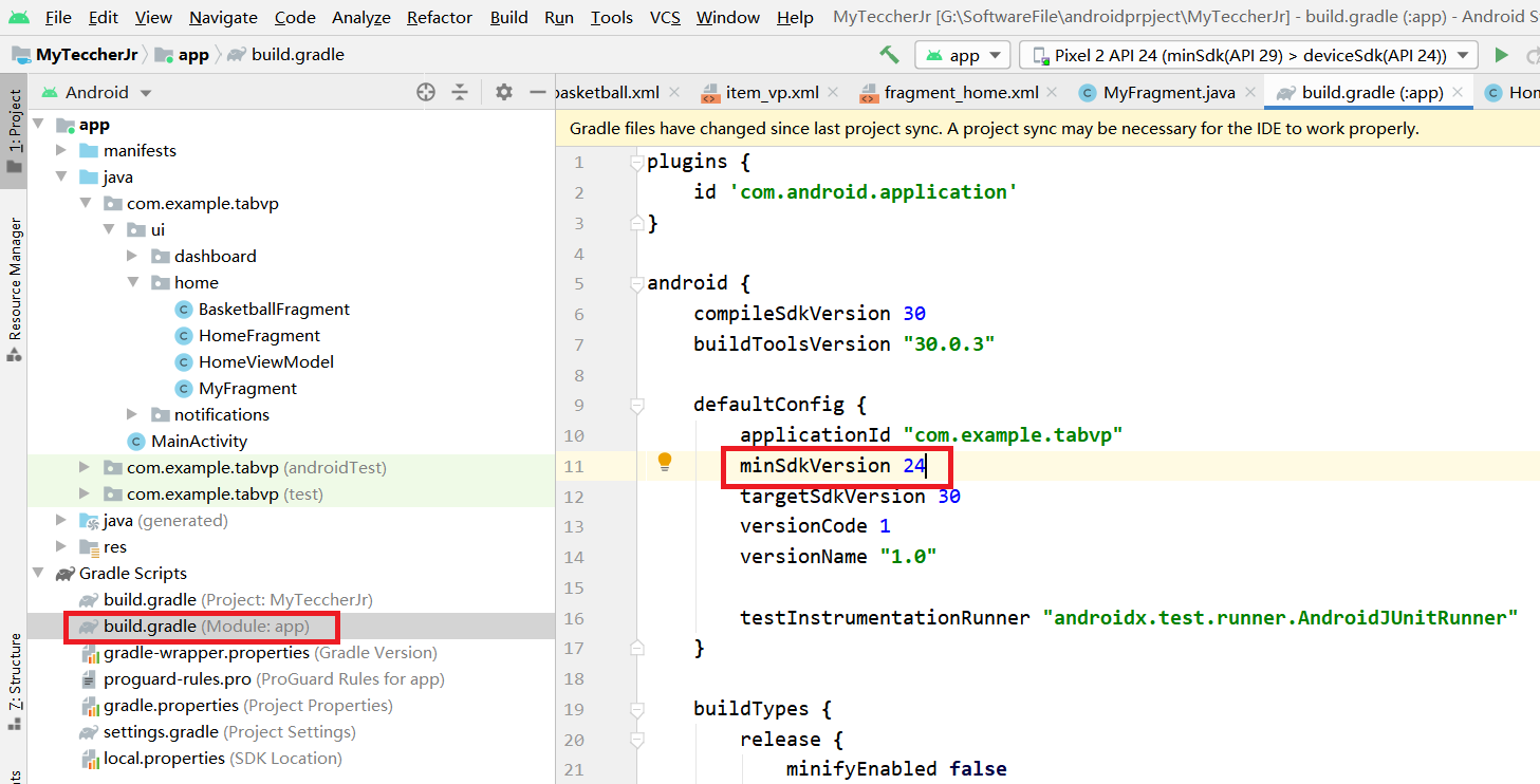 android studio报错：The application‘s minSdkVersion is newer than the