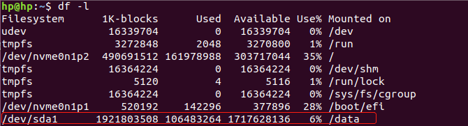 Ubuntu18.04 mount 2T mechanical hard drive - Programmer Sought