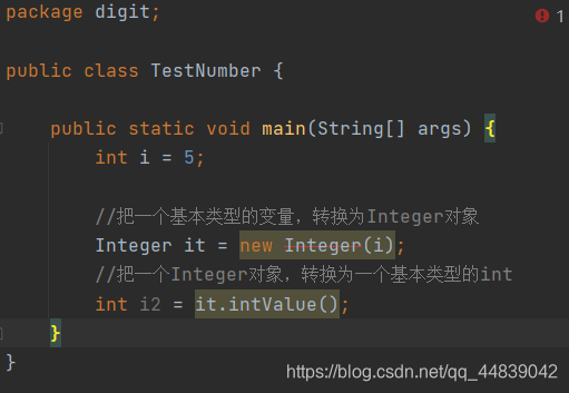 这里的  Integer it = new Integer(i);总是报错，奇怪