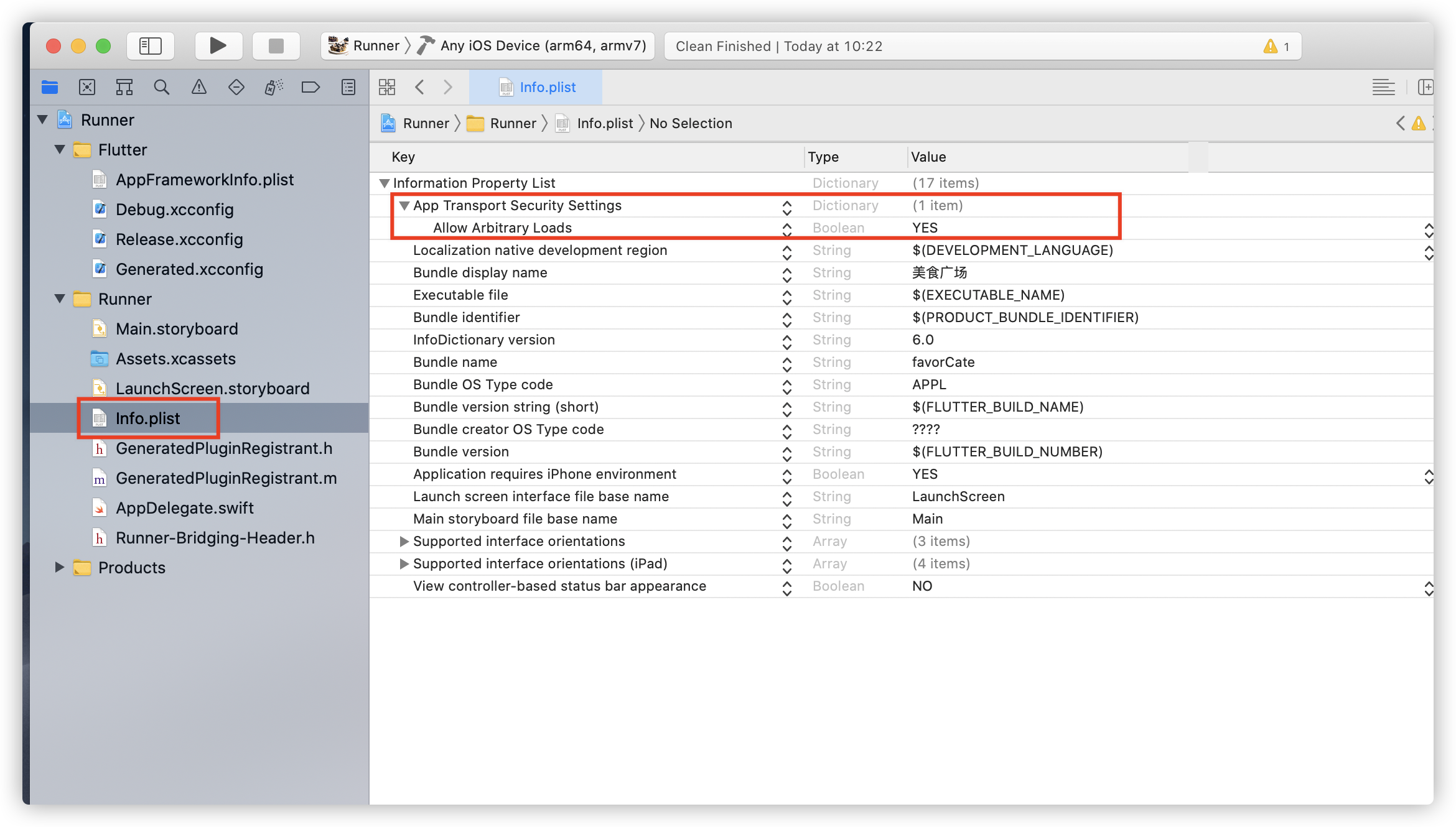 app transport security settings xcode 11