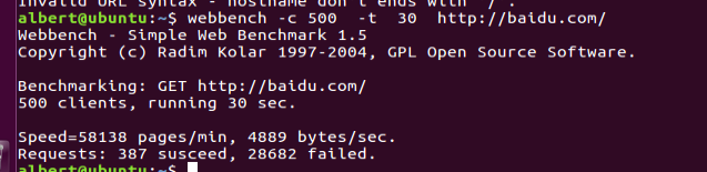 ubuntu下webbench作网站压力测试教程【webbench安装】