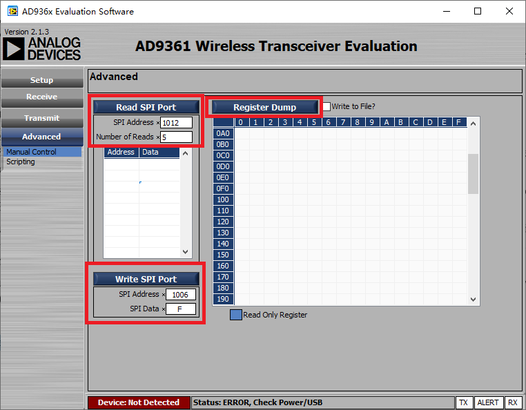 AD936x 配置软件介绍 上(AD936x Evaluation Software)