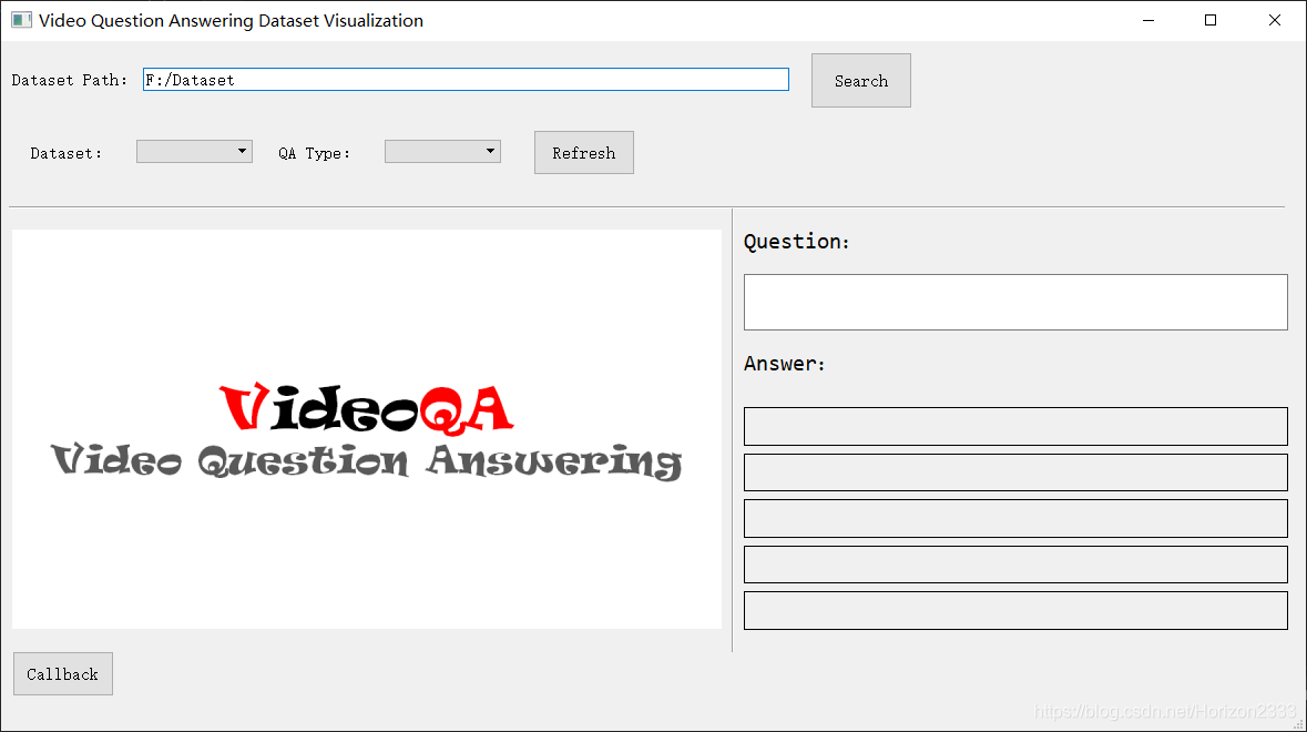 视频问答数据集可视化界面