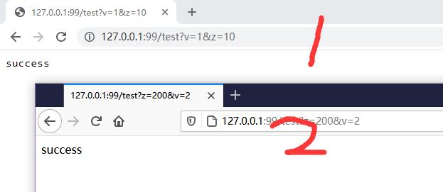 这是两个浏览器