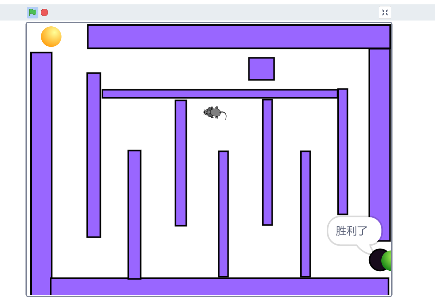scratch编程迷宫逃生的小球游戏开发