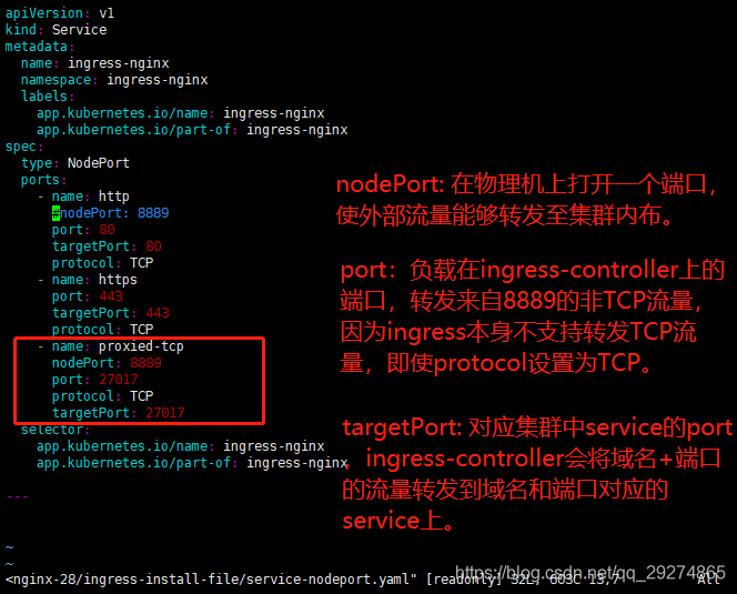 配置ingress的nodeport