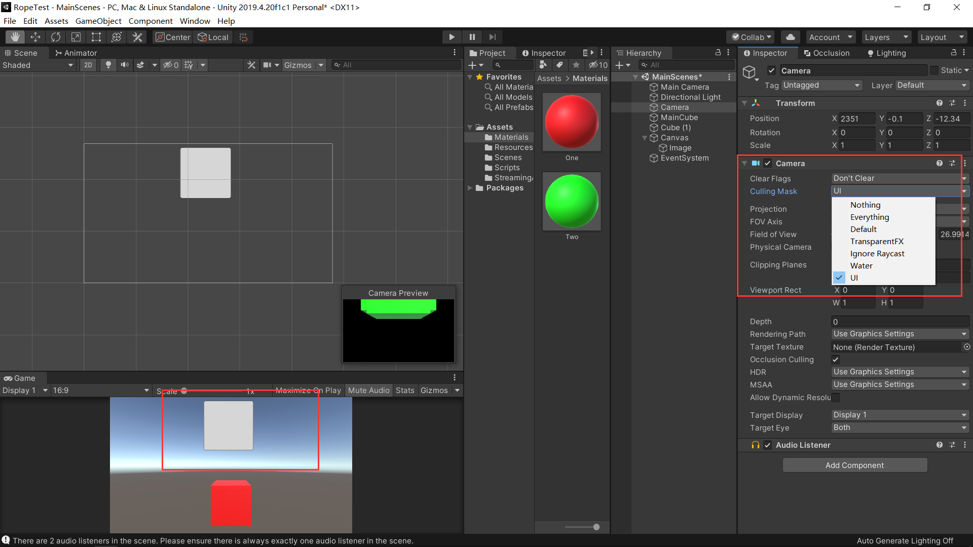 Unity 相机参数详解:多相机混合、小地图实现_unity两个相机合并-CSDN博客
