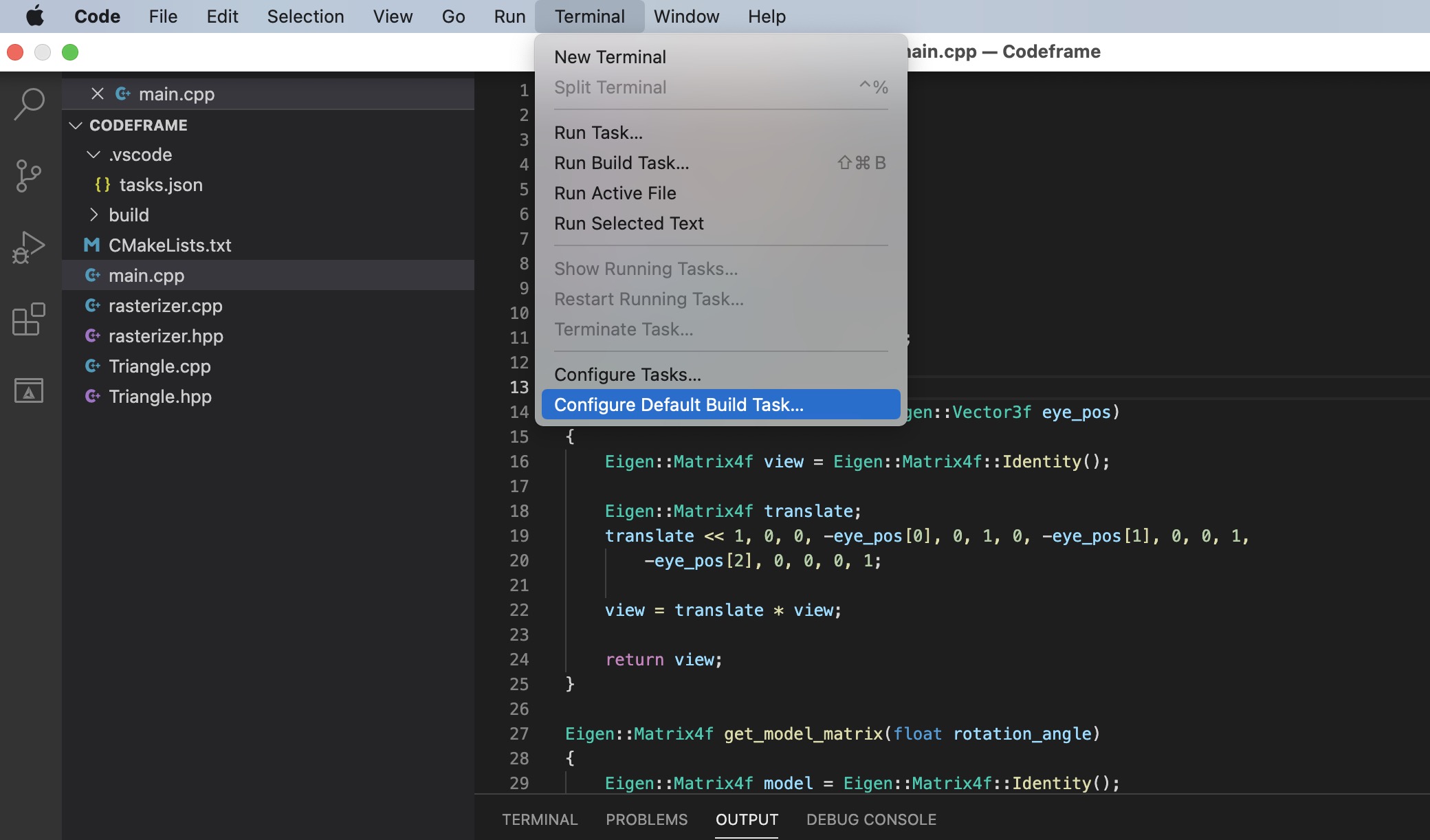 c++ vscode mac