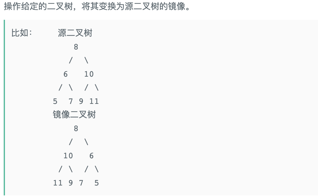 操作给定二叉树将其变为镜像二叉树