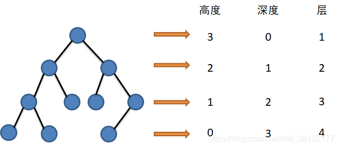 树的高度、深度、层数