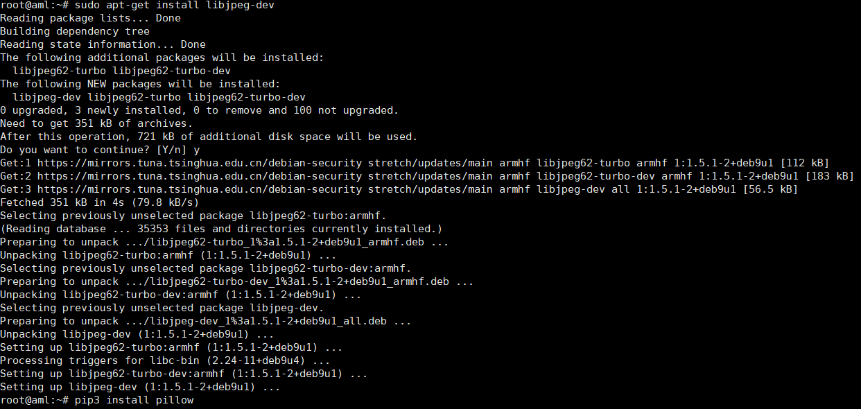 armbian环境下python3.8安装pillow_package 'libjpeg8dev' has no installation