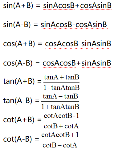 三角函数公式和图像大全[通俗易懂]