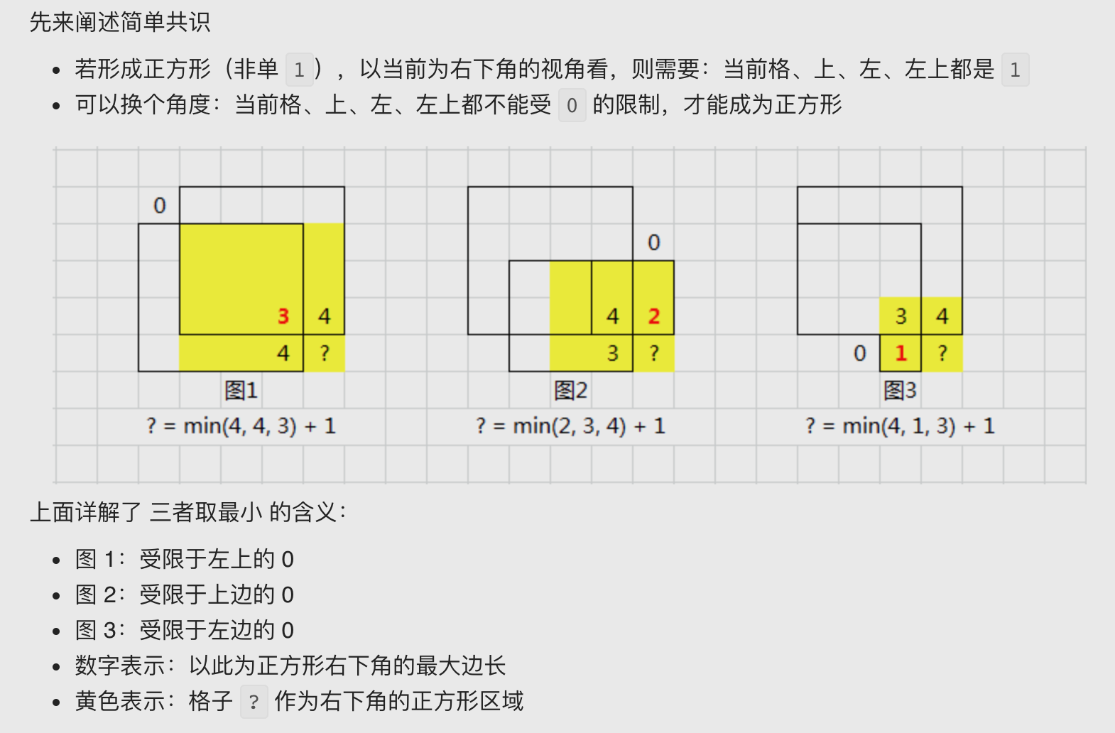 【LeetCode笔记】221. 最大正方形（Java、动态规划、思路题）