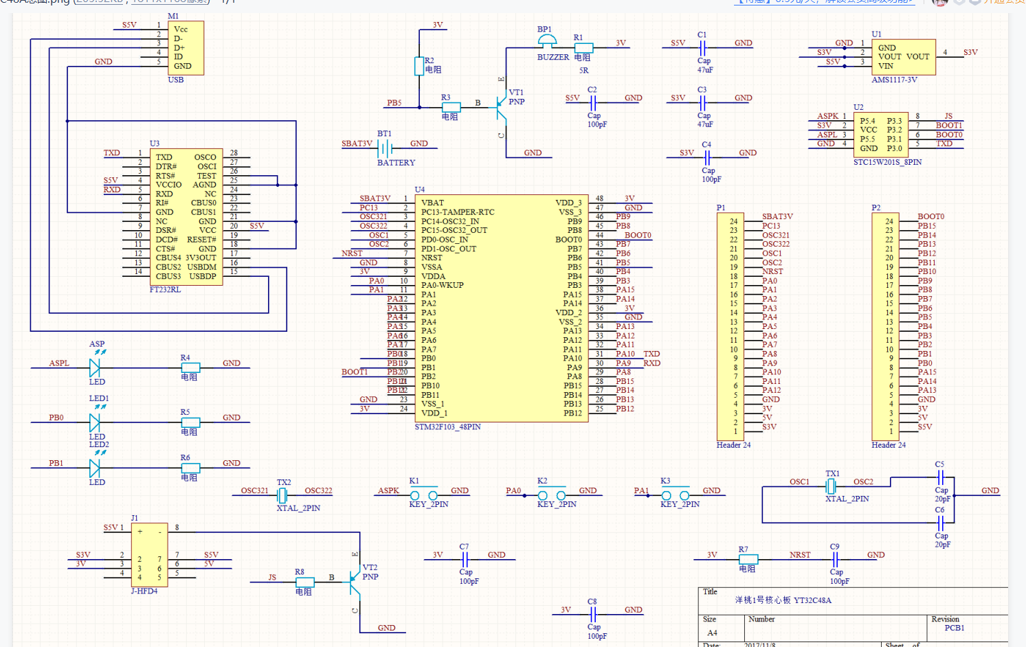 stm32核心板电路分析