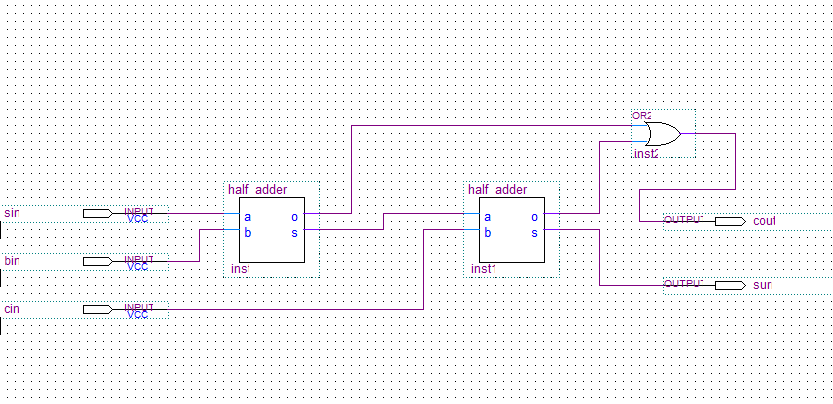 基于quartusii软件实现一个1位全加器的设计