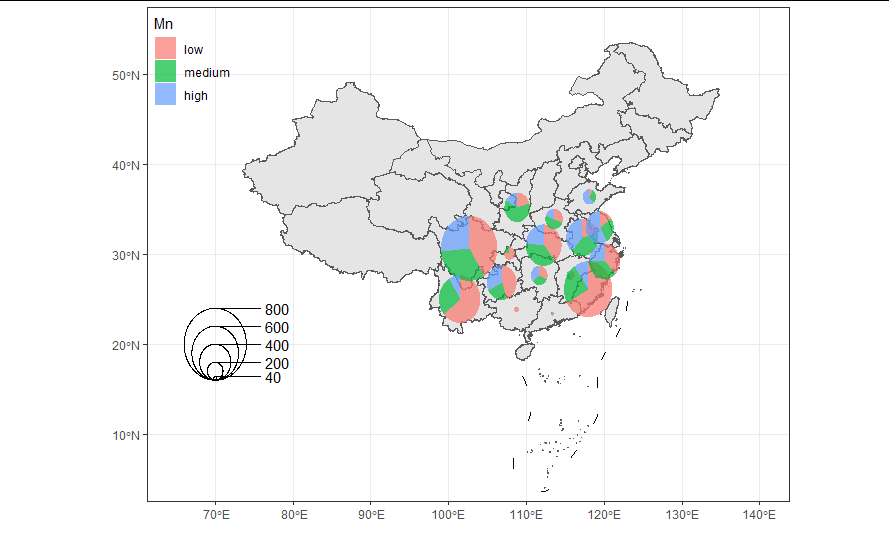 复合饼图的地图
