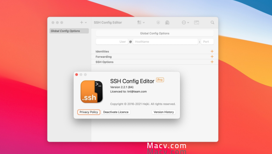 mac open .ssh/config file for editing