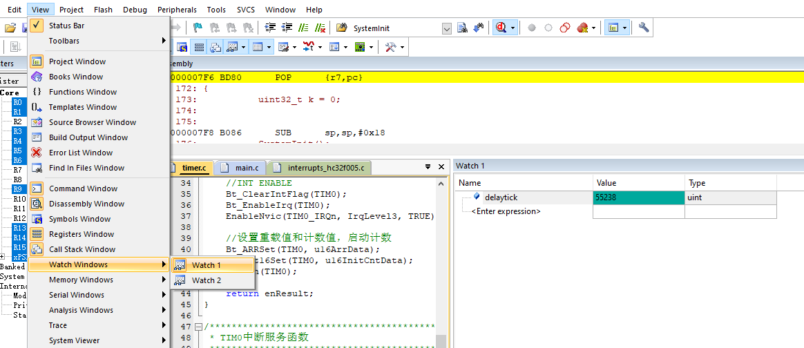 MDK Keil 调试Debug实时查看更新变量值_keil debug怎么看变量的值-CSDN博客