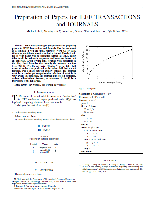 IEEE COMMUNICATIONS LETTERS 写作Latex模板_ieee communications letters模板-CSDN博客