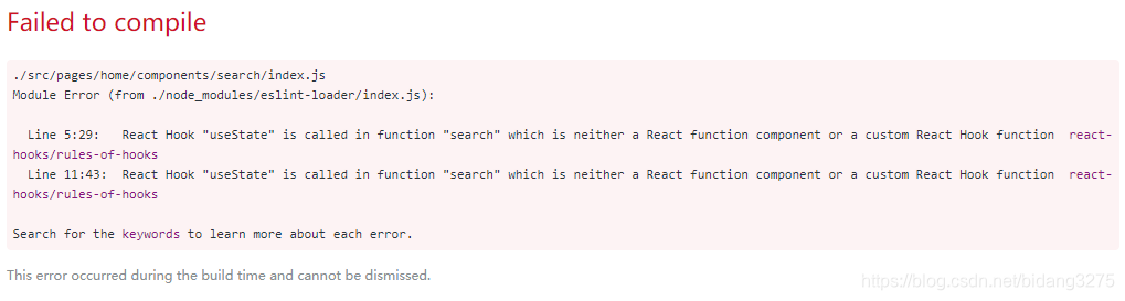 React Hook “useState“ is called in function “xxxx“ which is neither a React function component