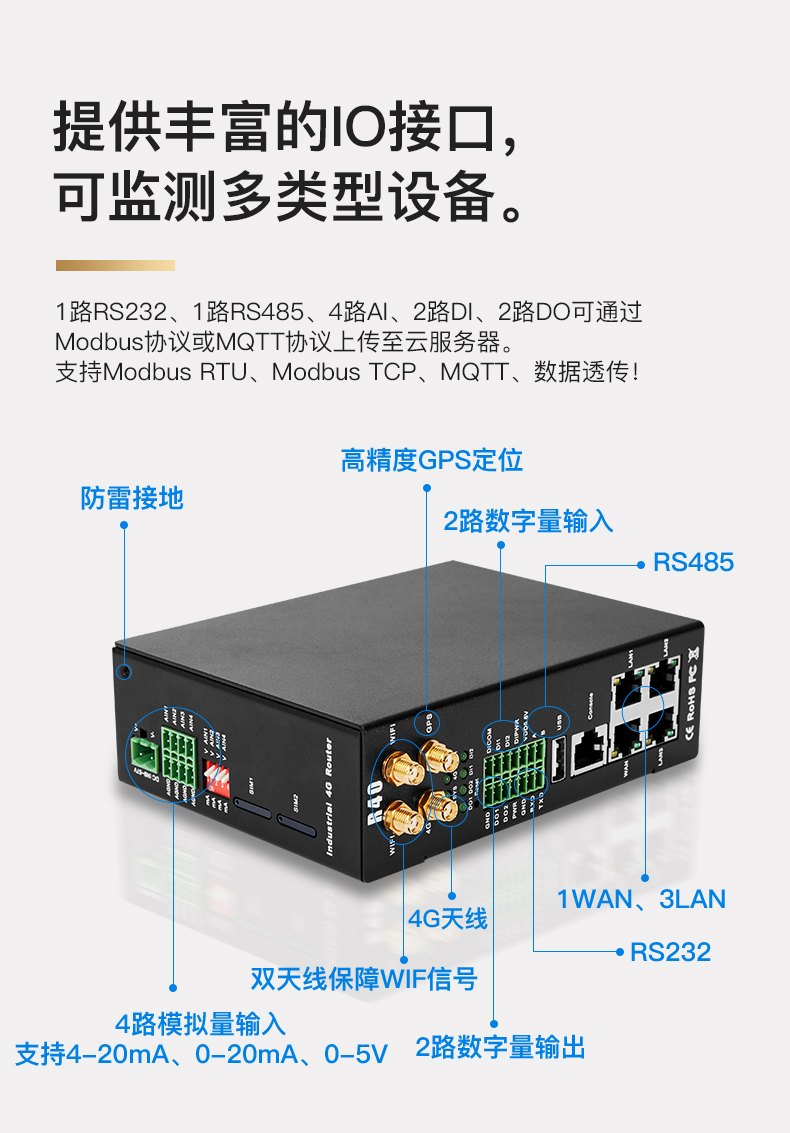 工业4G路由器接线图