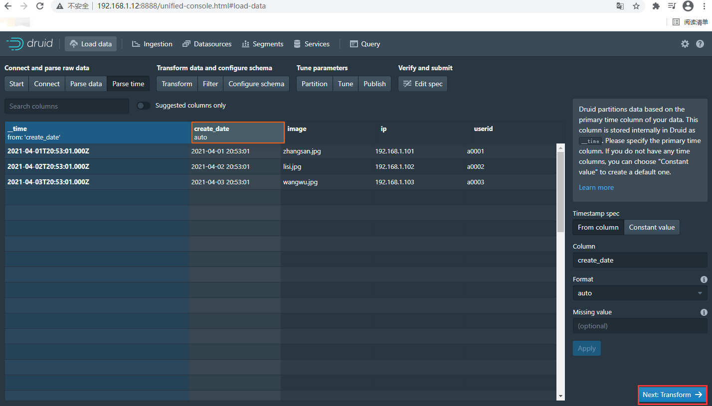 centos7服务器安装apachedruid以及文件数据摄入kafka实时数据流摄入