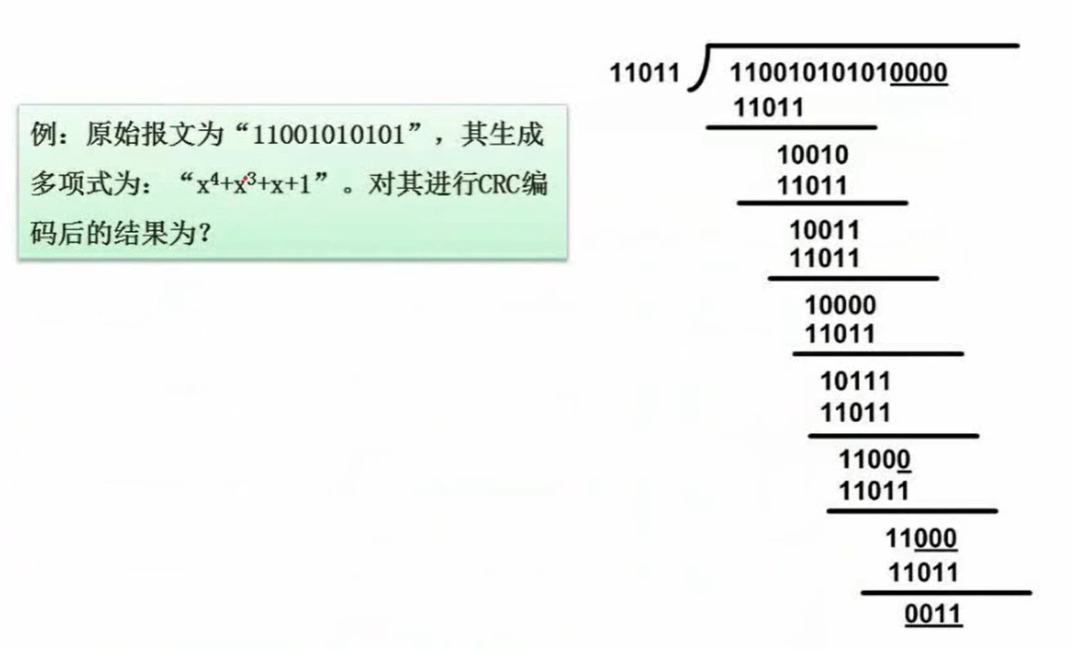 奇偶校验码 、循环冗余校验码（CRC）、 海明码