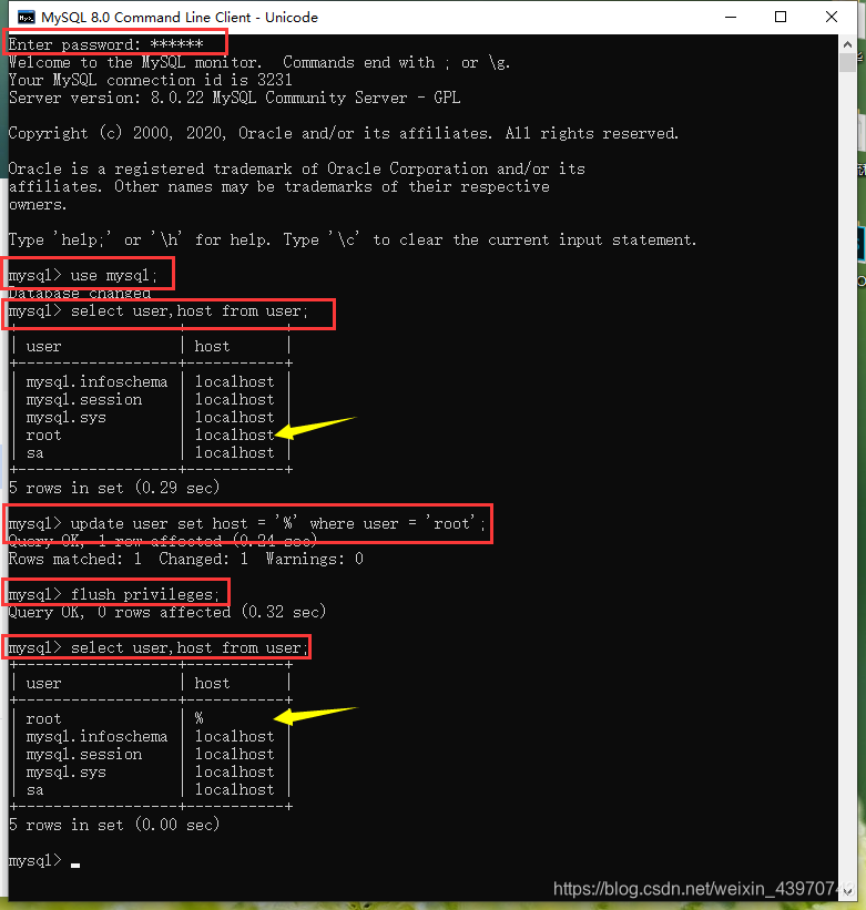 记录:java.sql.SQLException: null, message from server: “Host ‘DESKTOP-RGKNGKO‘ 解决方案