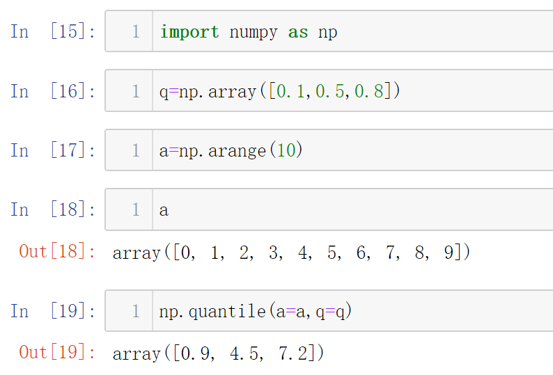 numpy.quantile