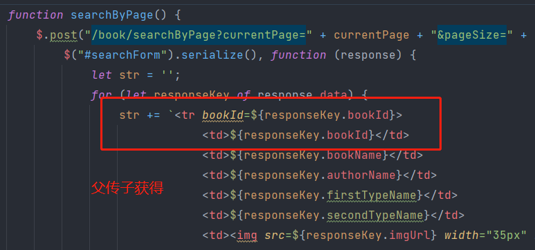 点击获取页面表格中某一行的Id