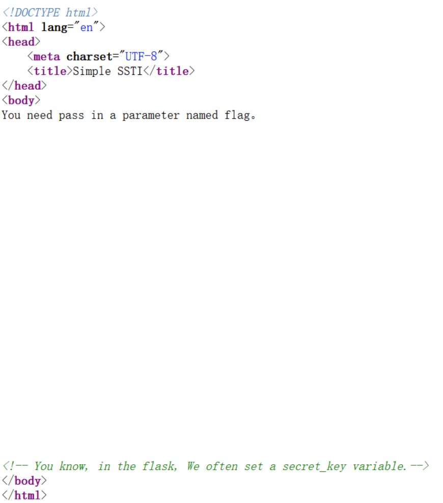 Bugku WEB Simple_SSTI_1_114.67.175.22414157flag={{ config secret key