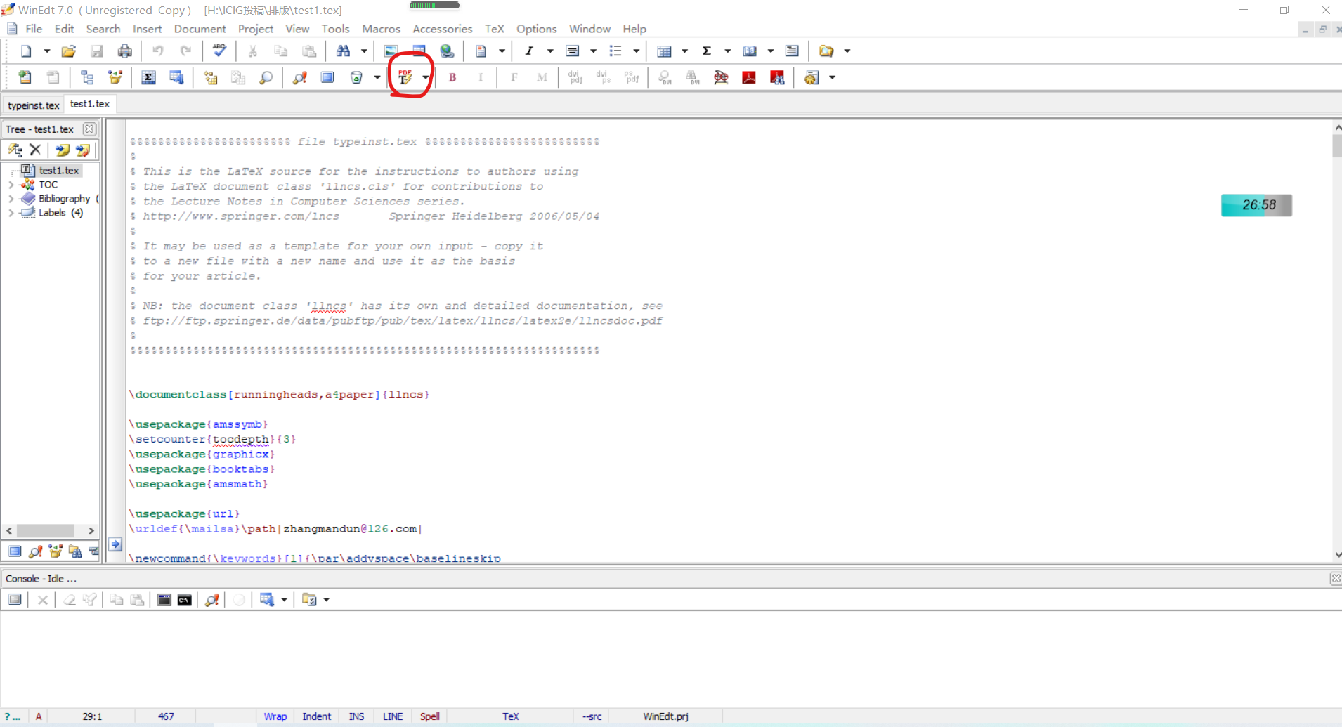如何用latex排版要求LNCS模板的论文_lncs格式CSDN博客