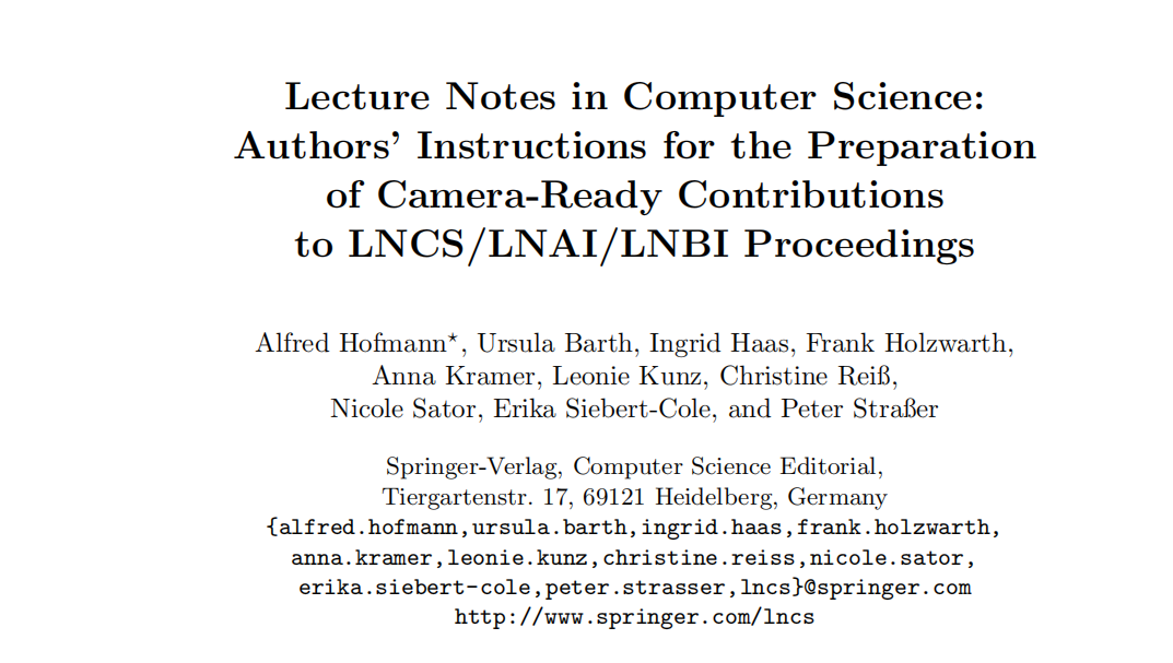 如何用latex排版要求LNCS模板的论文_lncs格式CSDN博客