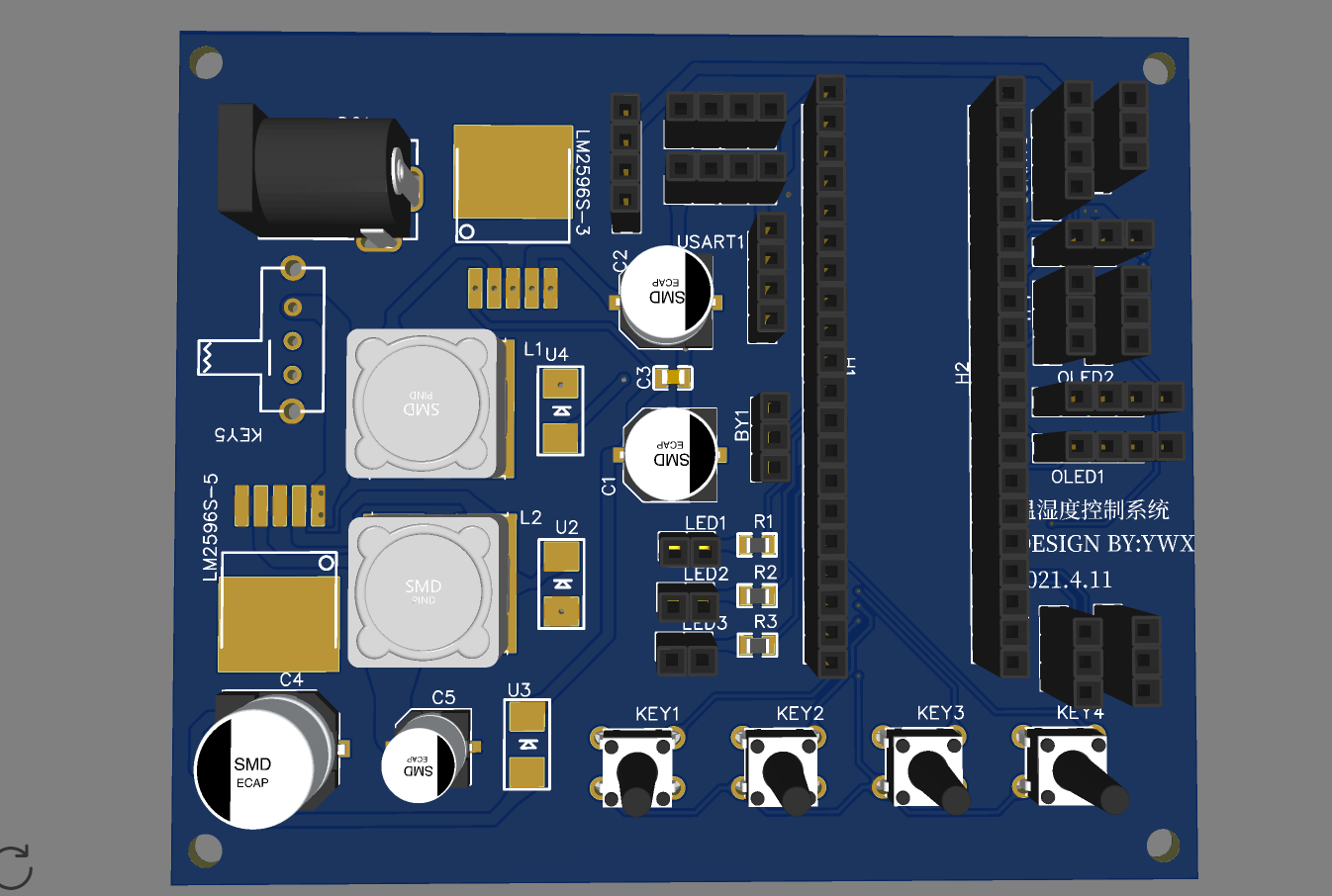 基于STM32F103C8T6的温湿度控制系统（从PCB制作到成品展示）